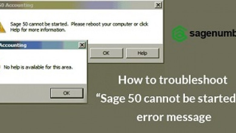 Fixed : Sage 50 cannot Started Error