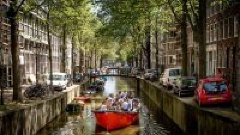 Wedding boat in Amsterdam