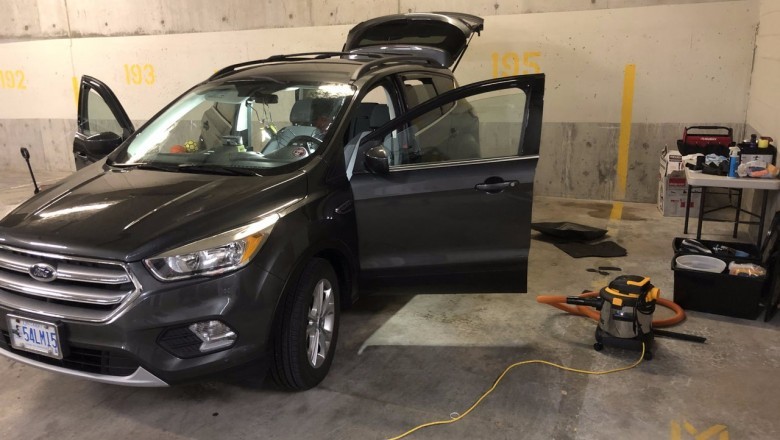 Centre console cleaning service Burnaby Bc