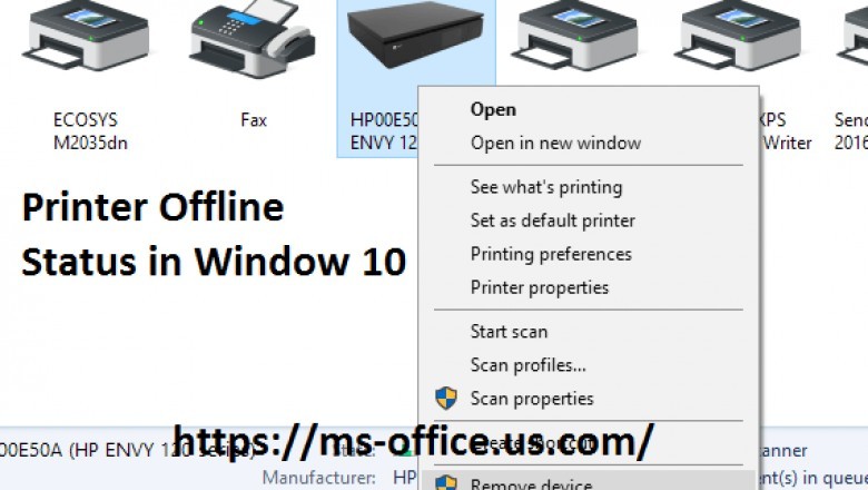 How To Troubleshoot Printer Offline Status in Window 10? - www.office.com/setup
