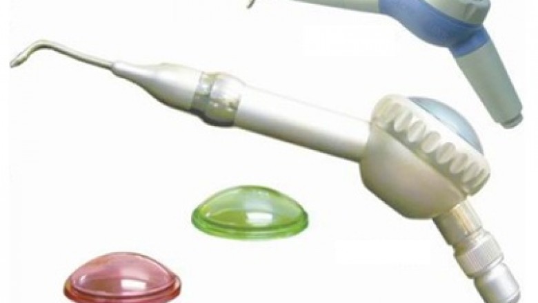 Dental Air Polishing Unit; Used to Remove Stains Instead of Curettes, Scalers, or Abrasive Pastes