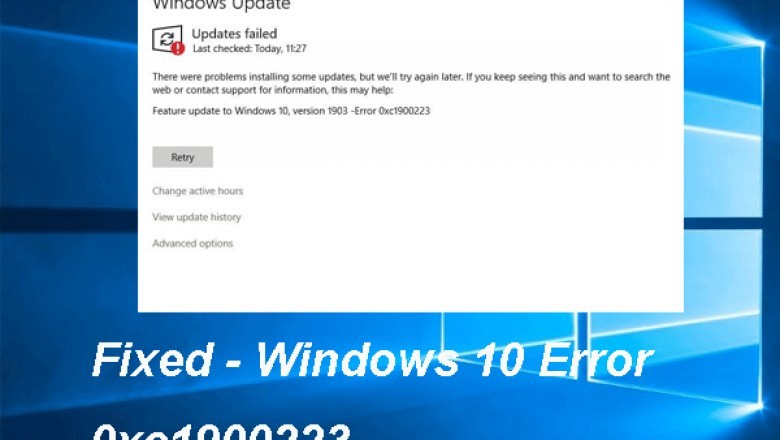 Fix Error 0xc1900223 When Installing Windows 10 Updates