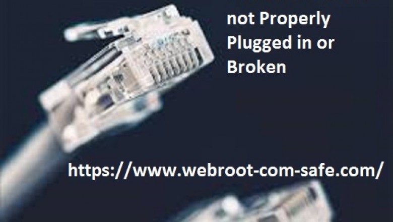 How You Can Fix If Network Cable is Not Properly Plugged In or Broken? - www.webroot.com/safe