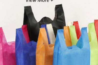Non woven shopping bag with t shit handle/eco friendly non woven vest bag/cloth carry bag for supermarket