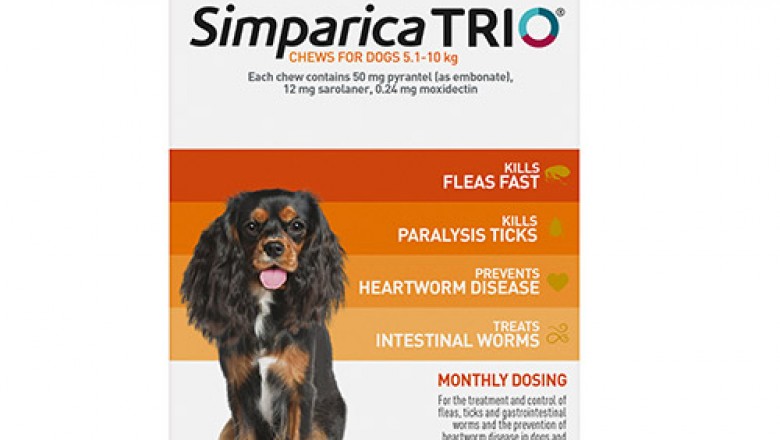 Simparica TRIO For Small Dogs 5.1 - 10Kg Orange | DiscountPetCare