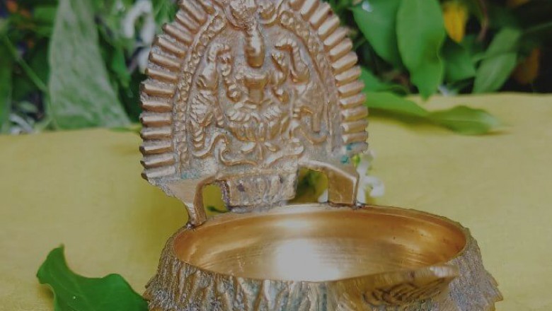 Buy Brass Diya Lamp for Puja &amp; Lamp Oil Online| Ganesh Deep