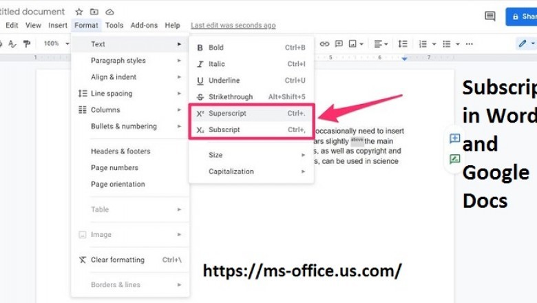 How To Add Subscript in Word and Google Docs? - office.com/setup