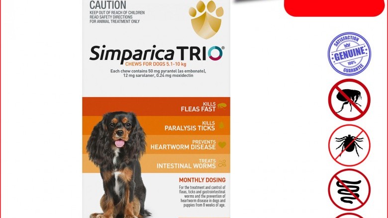 SIMPARICA TRIO- Flea Heartworm Treatment for 5-10 Kg Dogs