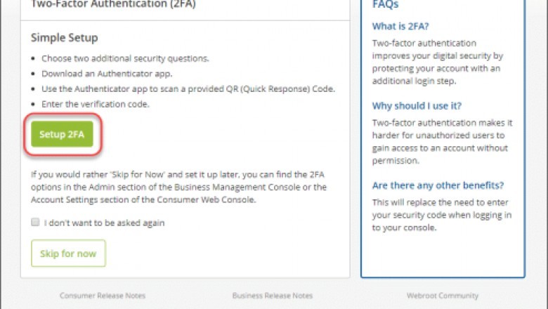 How You Can Enable 2 FA Authentication in Webroot? - www.webroot.com/secure