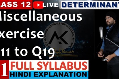 Miscellaneous Exercise of Determinants Class 12 Maths IIT JEE Mains