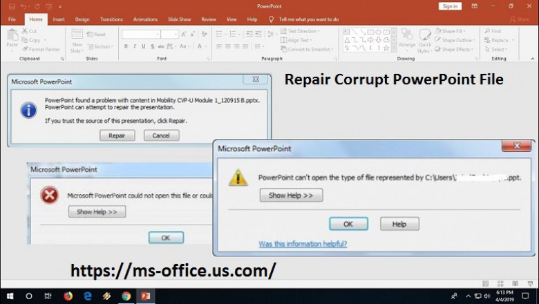 Method to Repair Corrupt PowerPoint File: - www.office.com/setup