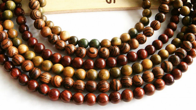 Custome Made Embroidered Hats - Dark Brown Muslim Rosary