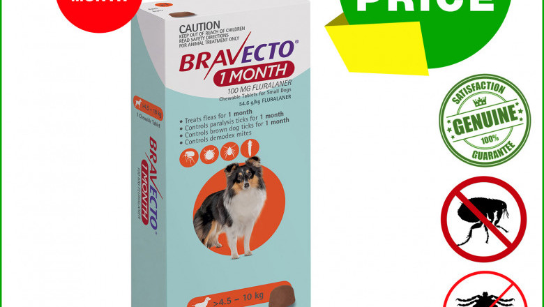 BRAVECTO 1 month chews Flea and Tick Control for 4.5 to 10 Kg dogs