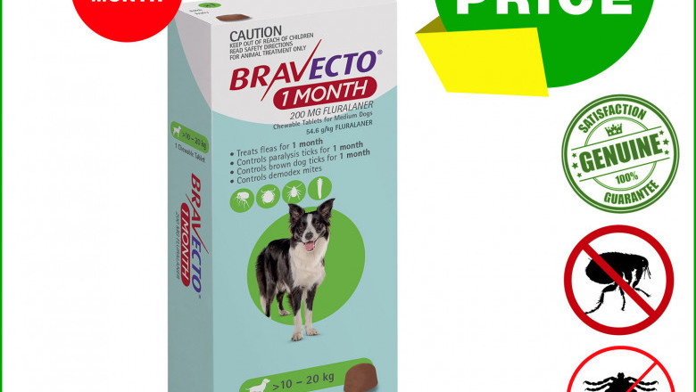 BRAVECTO 1 month chews Flea and Tick Control for 10-20 Kg dogs