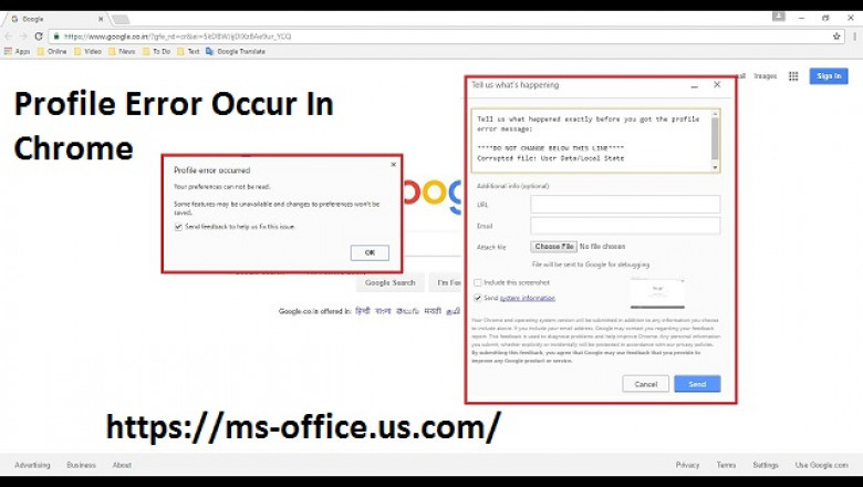 How you can If Profile Error Occur In Chrome?