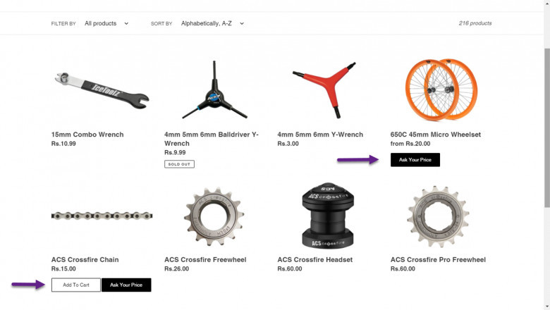 shopify name your price