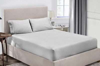 1000 Thread Count Luxury Light Grey Fitted Sheets