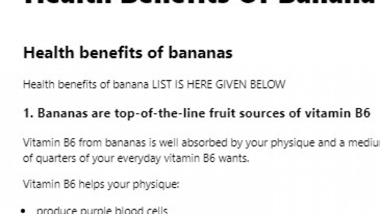 Health Benefits Of Banana - YOURTIMES