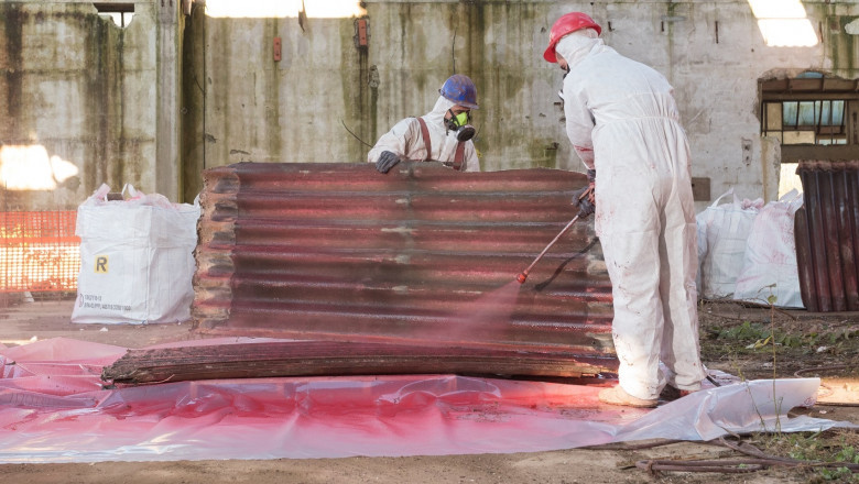 Licensed asbestos floor tile, ceiling, garage roof removal West Yorkshire