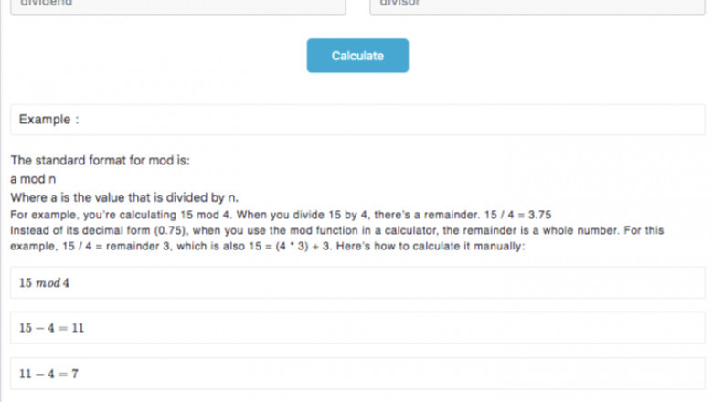 What is a modulo calculator?