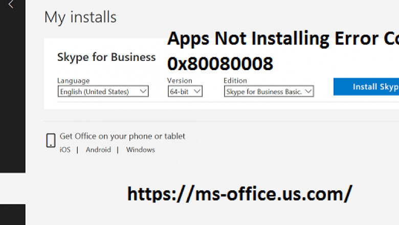 Method To Resolve If Apps Not Installing Error Code 0x80080008: