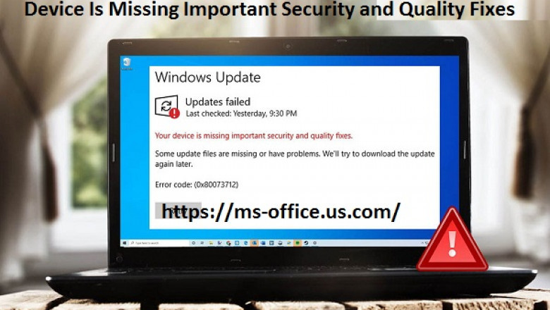 Method To Fix If Your Device is Missing Important Security and Quality Fixes: