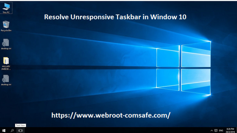 Method To Resolve Unresponsive Taskbar in Window 10: