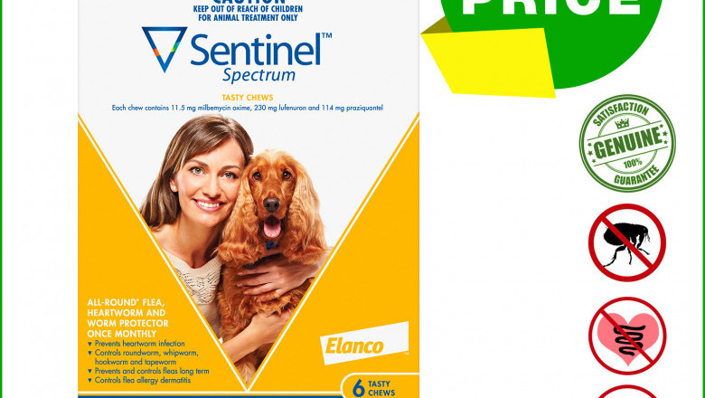 SENTINEL Spectrum Worm Flea Treatment 6 Chews for Dogs 11 to 22 Kg
