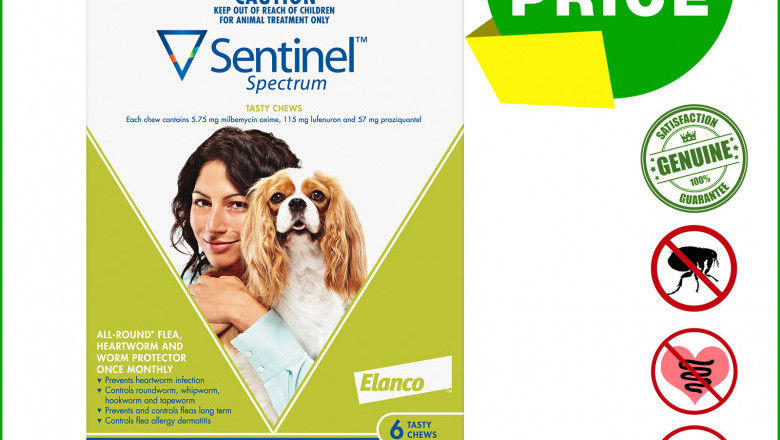 SENTINEL Spectrum Worm Flea Treatment 6 Chews for Dogs 4 to 11 Kg