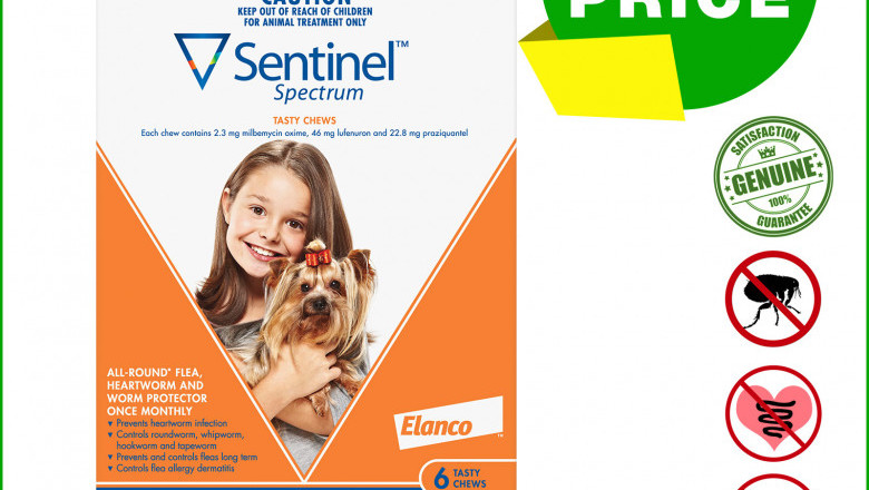 SENTINEL Spectrum Worm Flea Treatment 6 Chews for Dogs upto 4 Kg