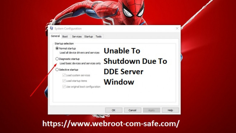 If Unable To Shutdown Due To DDE Server Window! How To Fix it with Webroot?