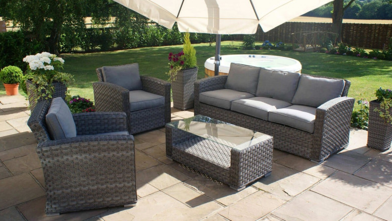 Maze Rattan Victoria 3 Seat Garden Sofa Set