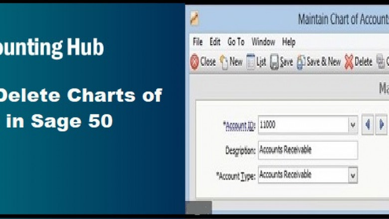 Delete Charts Of Account In Sage 50 : Step to