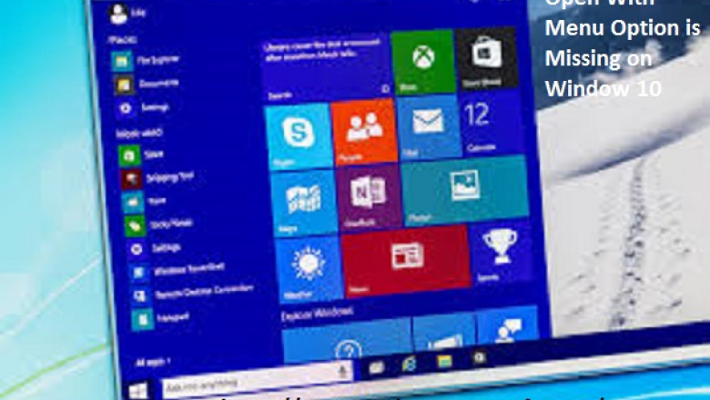 If Open With Menu Option is Missing on Window 10! How to Fix it?