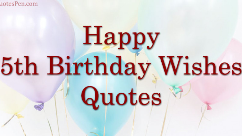 5th Birthday Wishes Quotes with Images – Happy Bday Messages