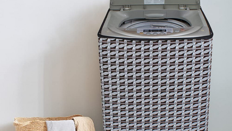 DREAM CARE Printed Washing Machine Cover for LG 7 Kg Fully Automatic Top Load Machine Design09