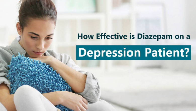 How effective is Diazepam on a depression patient?