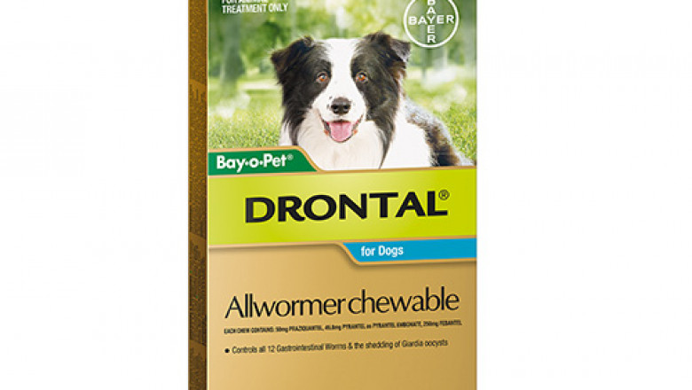 Drontal Wormers Chewable For Dogs Up To 10Kg (Aqua)