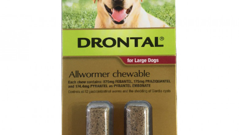 Drontal Wormers Chewable For Dogs Up To 35Kg (Red)