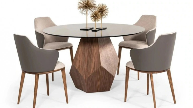 Round Dining Table, Marble Top Round Dining Table, 60in Table | Furniture Online