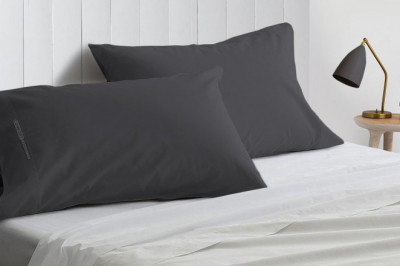 100% Egyptian Cotton Dark Grey Pillow Cases