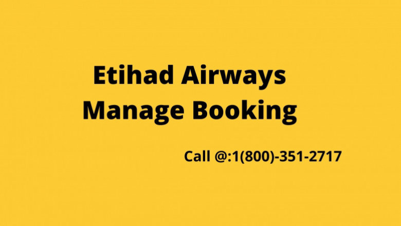 Etihad Airways Manage Booking