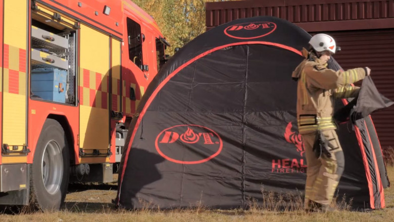 Encapsulation of contaminated equipment after fire | DOT system