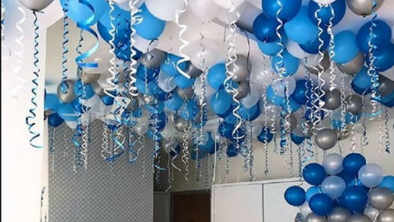 Getting the best display with balloons.