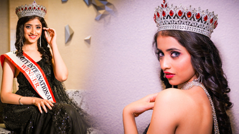 TALENTICAA MISS INDIA GLOBAL WINNER ESHA VELANKAR, FIRST INDIAN TO WIN MISS UNITY INTERNATIONAL TITLE.