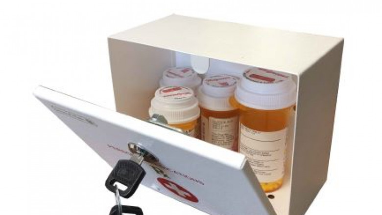 Patents to Retail - Steel Locking Safe Medication Lock Box by Secure-A-Meds