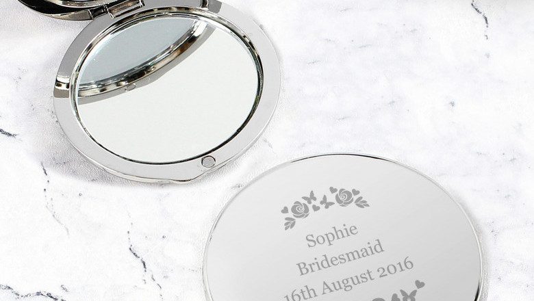 Vintage Rose Compact Mirror