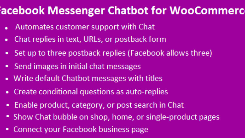 Facebook Messenger Chatbot for WooCommerce