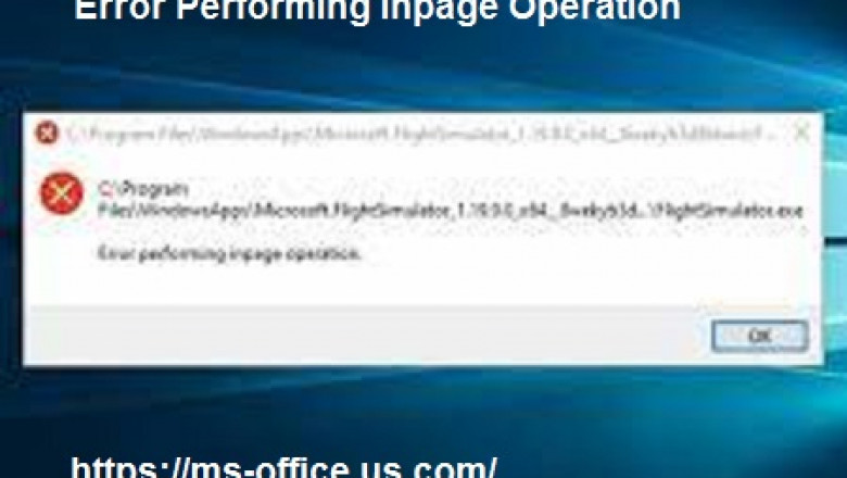 How You Can Troubleshoot Error Performing Inpage Operation?
