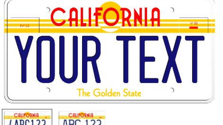 1982 California The Golden State License Plate